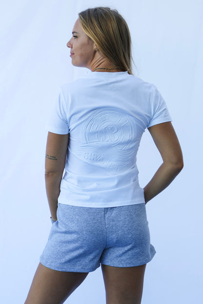 Short Silver Beach Femme
